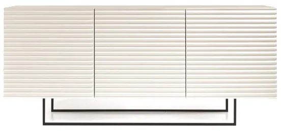 Madia 3 ante in legno 180 cm Bianco - ARISA piedini sagomati