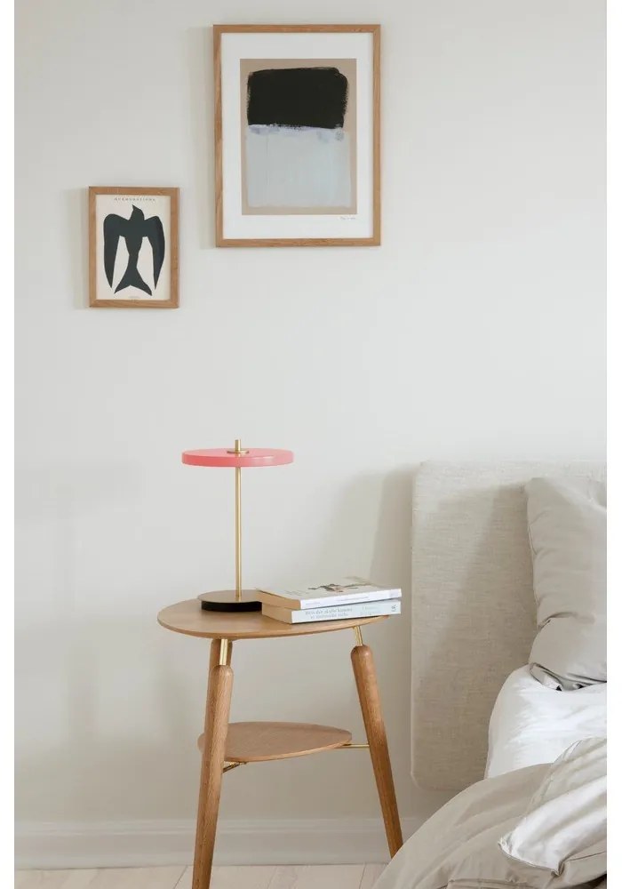 Lampada da tavolo dimmerabile a LED rosa con paralume in metallo (altezza 31 cm) Asteria Move - UMAGE