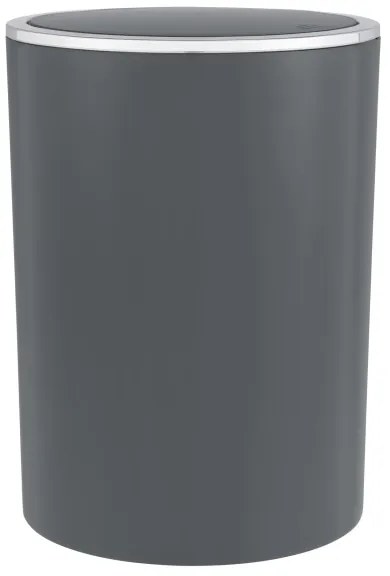 WENKO 25146100 - Cestino INCA 18,5x25,5 cm antracite/cromo lucido