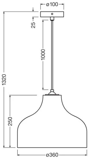 Ledvance - Lampadario a sospensione con filo DECOR CARDBOARD 1xE27/15W/230V diametro 36 cm