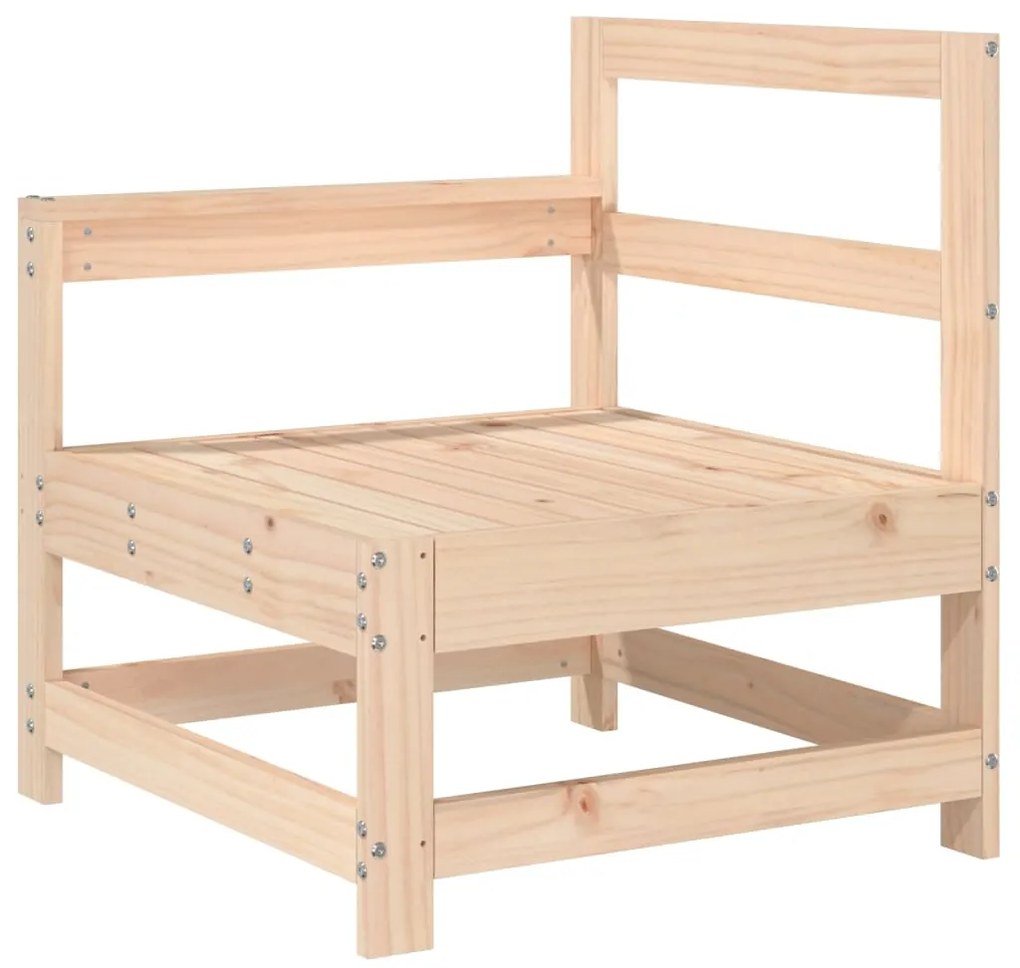 Set divani da giardino 3 pz in legno massello di pino