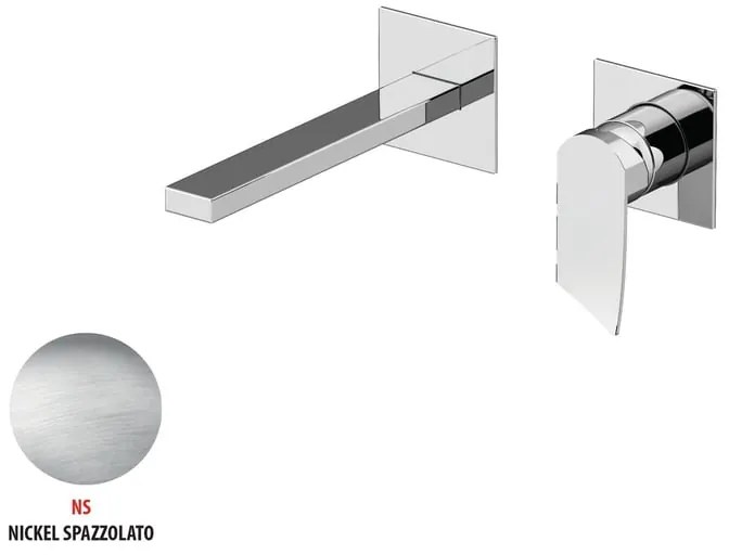 Rubinetto per lavabo ad incasso Soffio cromo spazzolato opaco GATTONI RUBINETTERIA