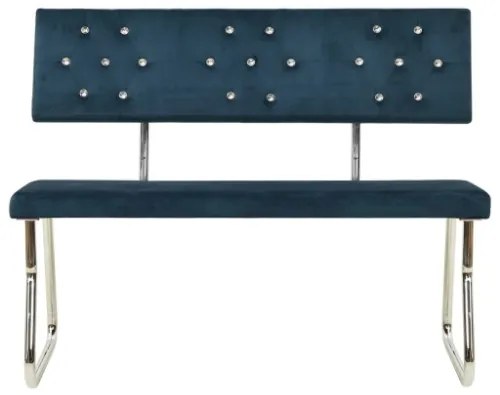Panca 110 cm in Velluto Blu