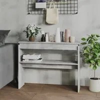 Tavolo Consolle Grigio Cemento 102x30x80 cm in Truciolato cod mxl 5627