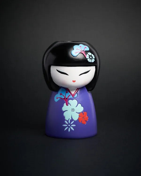 Blogo Design Vaso pop colorato Kokeshi Maiko h 15 cm