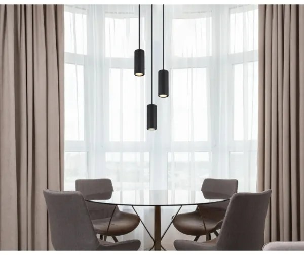 Globo 57918-3HB - Lampadario a sospensione con filo JAMES 3xGU10/25W/230V nero