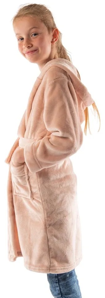 Accappatoio per bambini rosa in micropile Delux – Tiseco Home Studio
