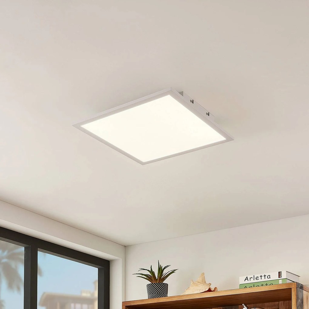 Pannello LED Lindby Quais, 40 x 40 cm, bianco, alluminio, 4.000K