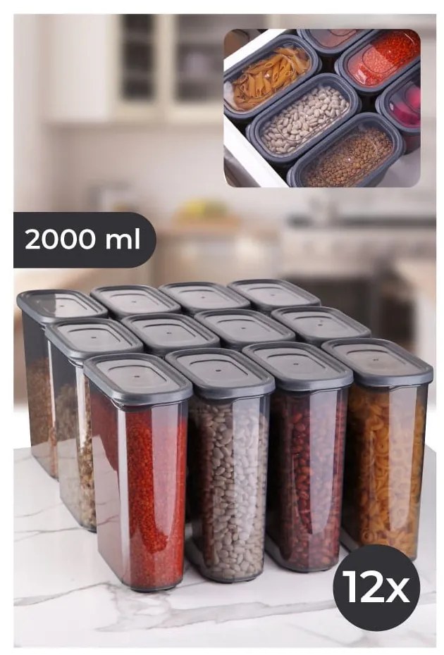 Dózy v sadě 12 ks na sypké potraviny Fresco – Hermia