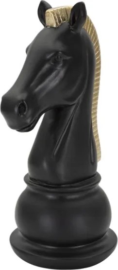 Cavallo Nero E Oro Cm 10,5X8,5X19