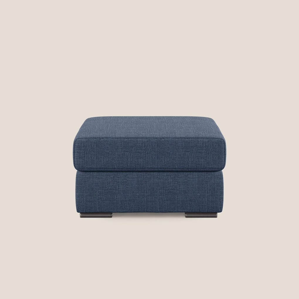 Sun pouf apribile contenitore in tessuto impermeabile morbido intreccio T06 blu