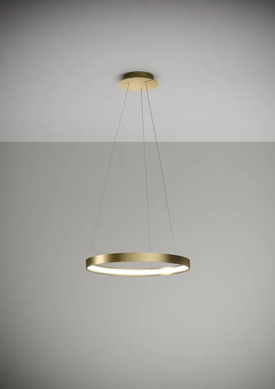 ANELLO Sforzin illuminazione Sospensione Ø55cm Oro Dimmer 3000K