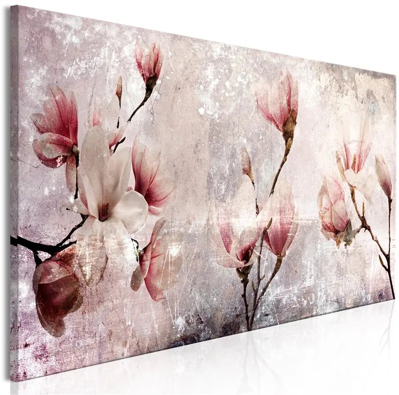 Quadro Magnolia Charm (1 Part) Narrow  Colore Rosa, Dimensioni e Misure 120x40