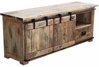 Porta tv per soggiorno Industrial in Legno cm 150x45x60 - RICK