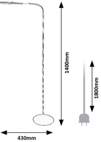 Rabalux 74010 - LED Dimmerabile touch lampada con piedistallo ADELMO LED/10W/230V grigio