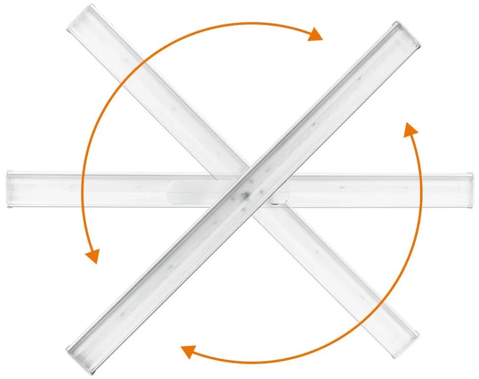 Lampada LED Lineare 34W binario Trifase 60cm 90° con driver Philips Colore Bianco Variabile CCT