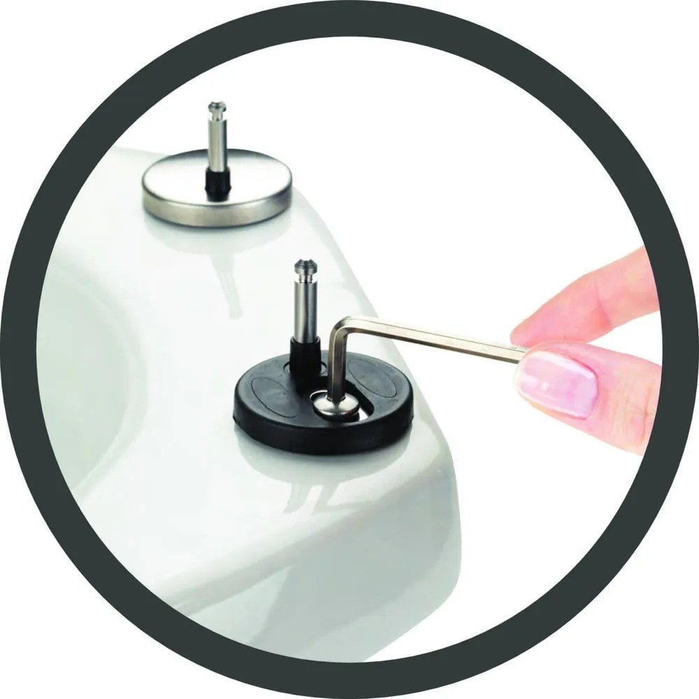 Sedile WC con chiusura Easy-Close (automatica) 37 x 44,5 cm Ostuni – Wenko