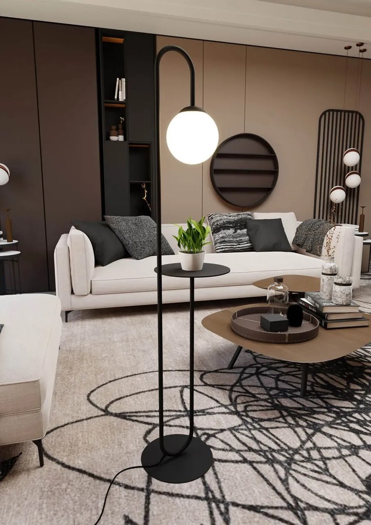 Lampada da terra in acciaio BARI LP1 E14 da interno