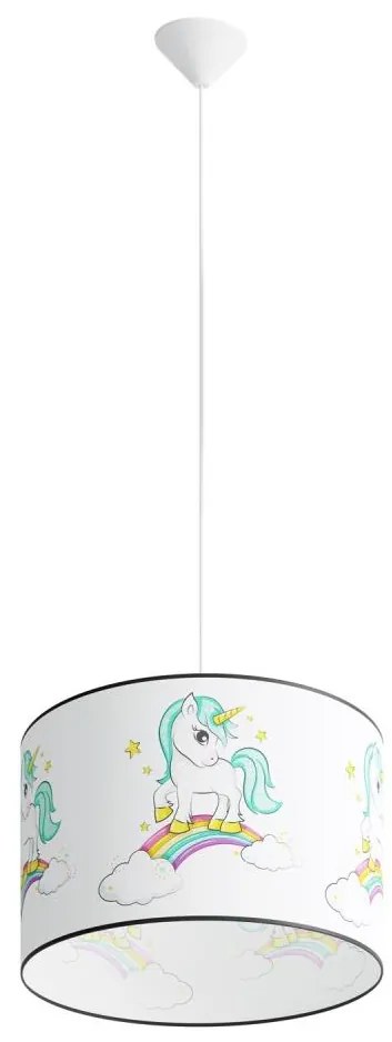 Sollux SL.1413 - Lampadario a sospensione per bambini UNICORN 1xE27/15W/230V diametro 40 cm