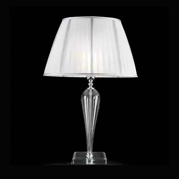 Lampada da tavolo RAVEL 40x63 cm in vetro lavorato a mano Cromo