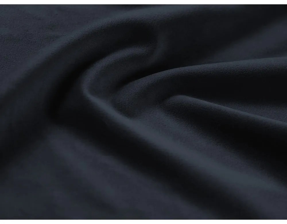 Divano blu scuro allungabile e con contenitore con rivestimento in velluto 235 cm Kyoto – Cosmopolitan Design