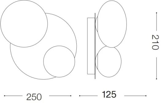 Ideal Lux - Plafoniera LED NINFEA 2xG9/3W/230V oro