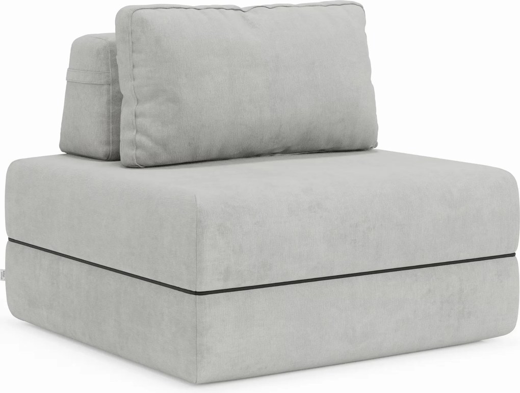 Rift poltrona letto con materasso alto 24 cm e memory foam - schienale mobile e tessuto smacchiabile T31