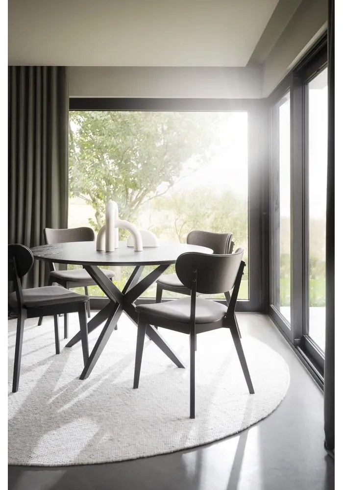 Tavolo da pranzo rotondo con piano in rovere 120x120 cm Calverton - Rowico