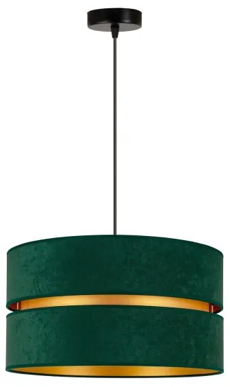 Duolla - Lampadario a sospensione con filo DUO 1xE27/15W/230V diametro 40 cm verde/oro