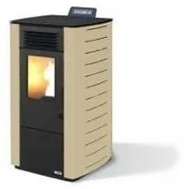 Stufa a pellet ad aria 6.9 kW con ventilazione frontale King 78 sabbia