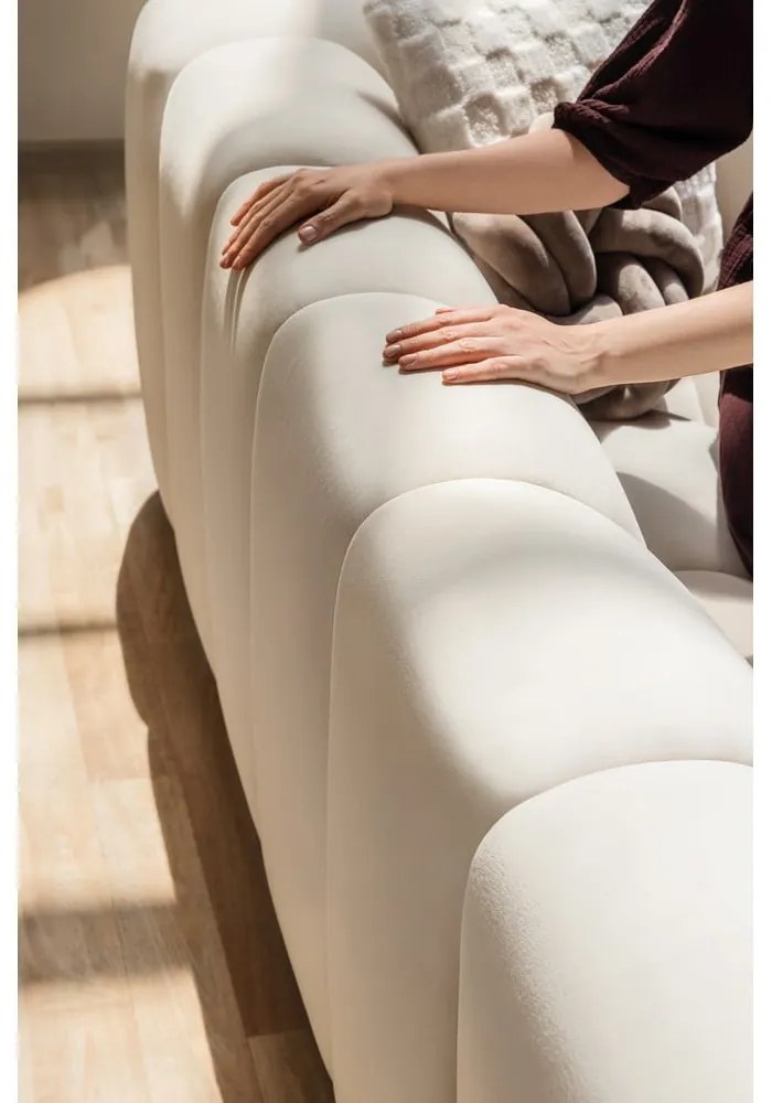 Divano angolare turchese (con penisola a sinistra/con chaise lounge) con rivestimento in velluto Cube – Bonami Selection