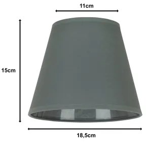 Duolla - Paralume per lampada da tavolo SOFIA XS E14 diametro 18,5 cm grigio