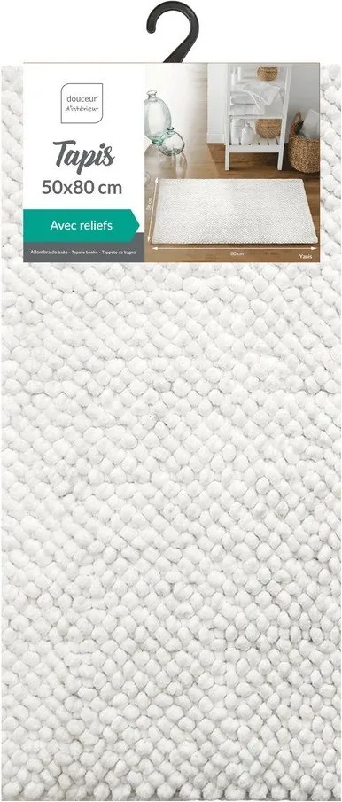 Tappetino per il bagno bianco 50x80 cm Yanis – douceur d'intérieur