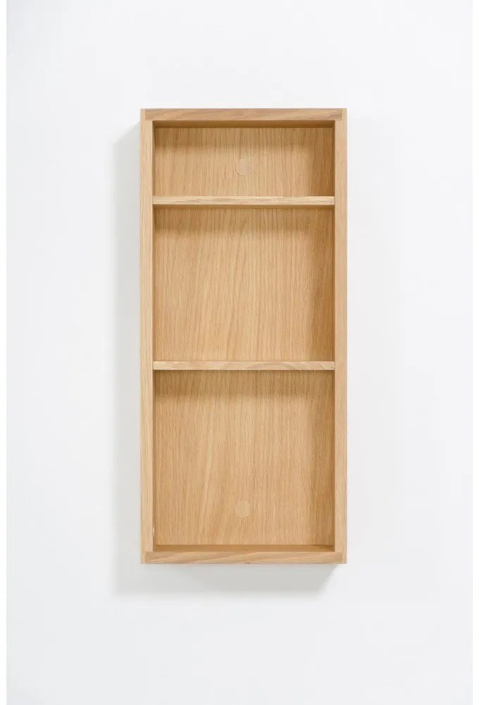 Mensola da bagno a parete in legno di quercia Slimline - Wireworks