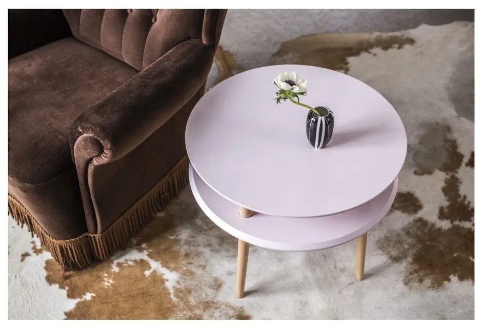 Tavolino da salotto rotondo color antracite ø 57 cm Ufo – Ragaba