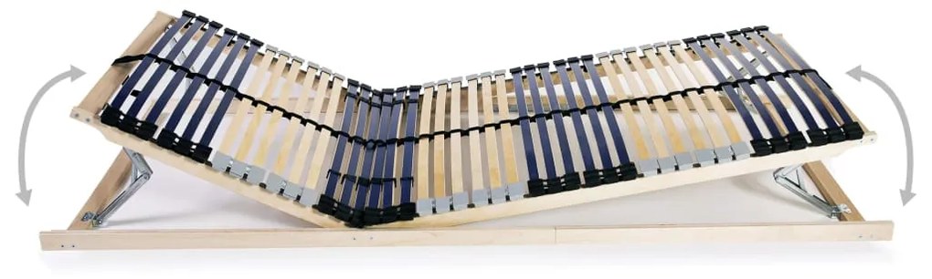 Reti a doghe 2 pz 7 zone con 42 doghe in legno 80x200 cm