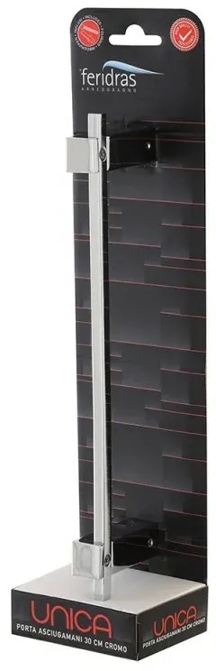 Porta asciugamani da parete 30 cm in acciaio cromato Unica