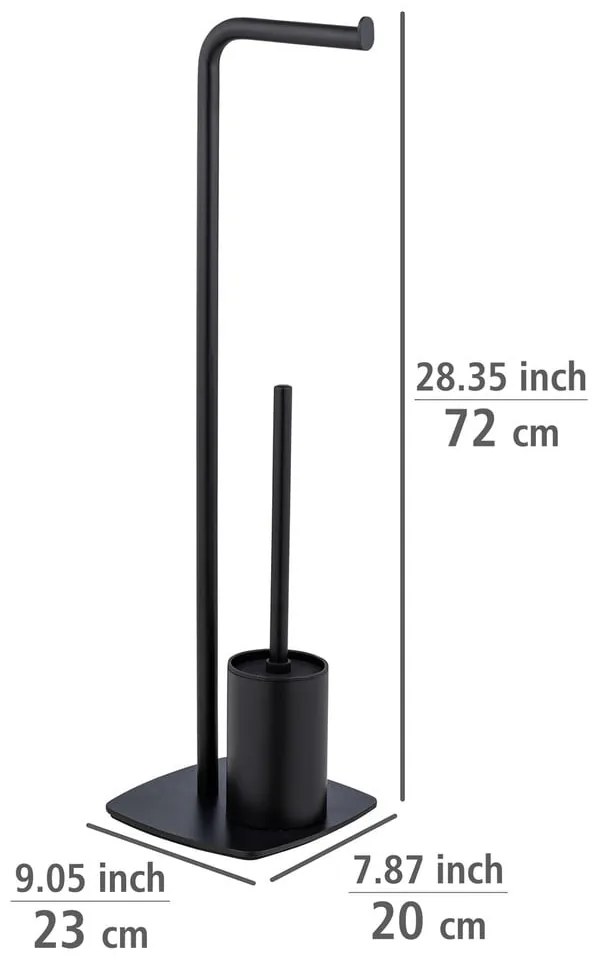 Porta carta igienica in acciaio con spazzola Iria - Wenko