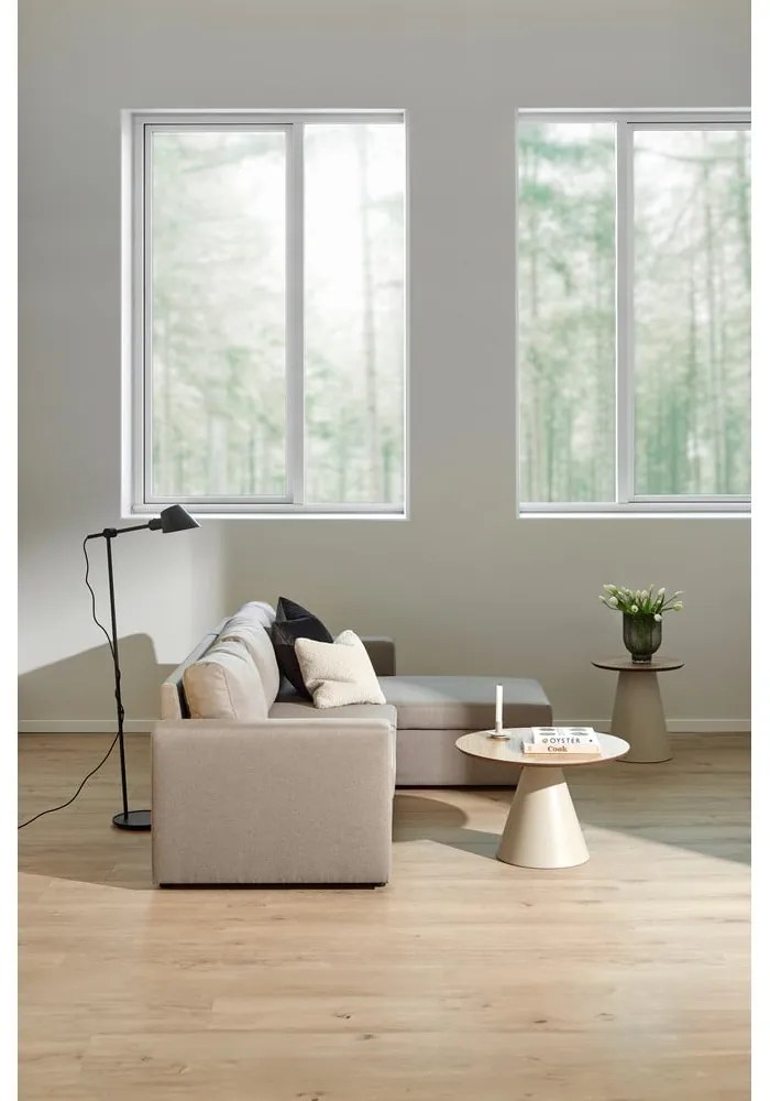 Tavolino rotondo con piano effetto rovere color crema e naturale ø 65 cm Soli - Actona