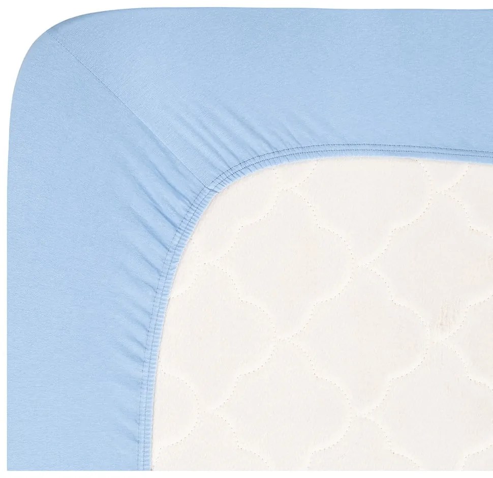 Lenzuolo elasticizzato in jersey blu 120x200 cm Boxspring - Andrea Simone