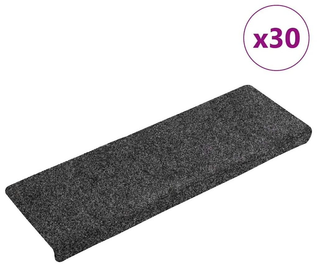 Tappetini Autoadesivi Per Scale 30 Pz Grigi 65x21x4 Cm /