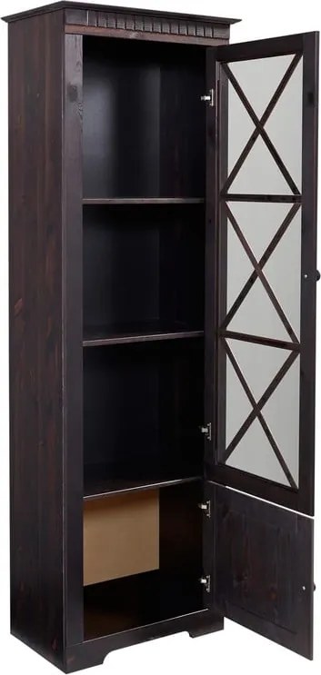 Vetrina in legno di pino marrone scuro 180x35 cm Lisa - Støraa