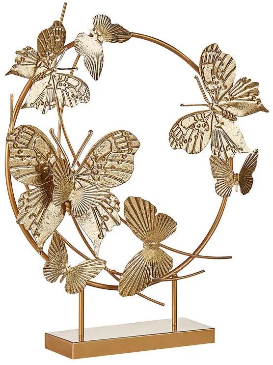Figura decorativa metallo oro 48 cm BERYLLIUM Beliani