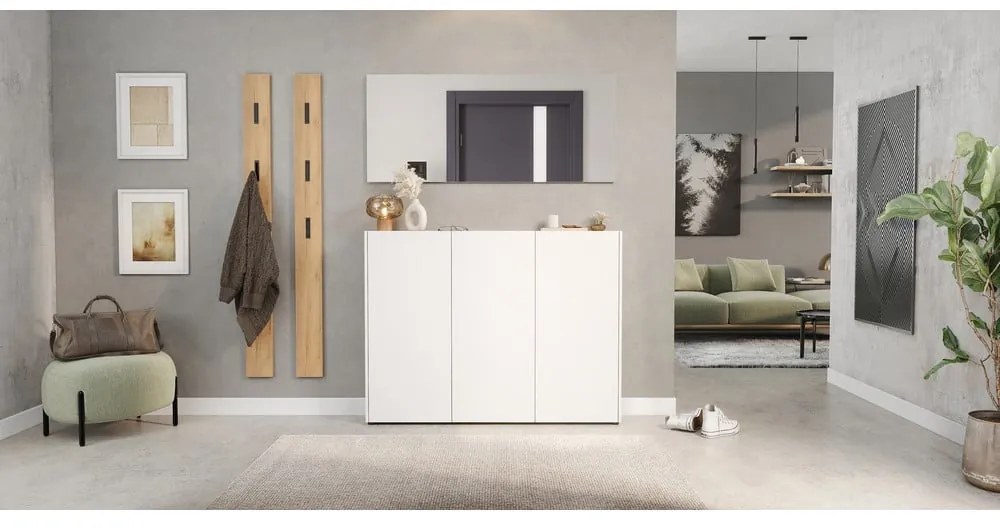 Scarpiera bianca effetto rovere 138x105x25 cm Libbiano – Germania