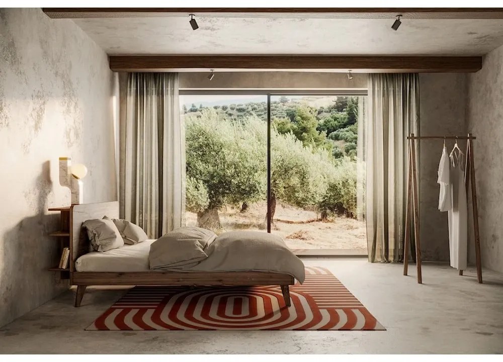 Letto matrimoniale marrone in legno di pino con griglia 180x200 cm Retreat - Karup Design