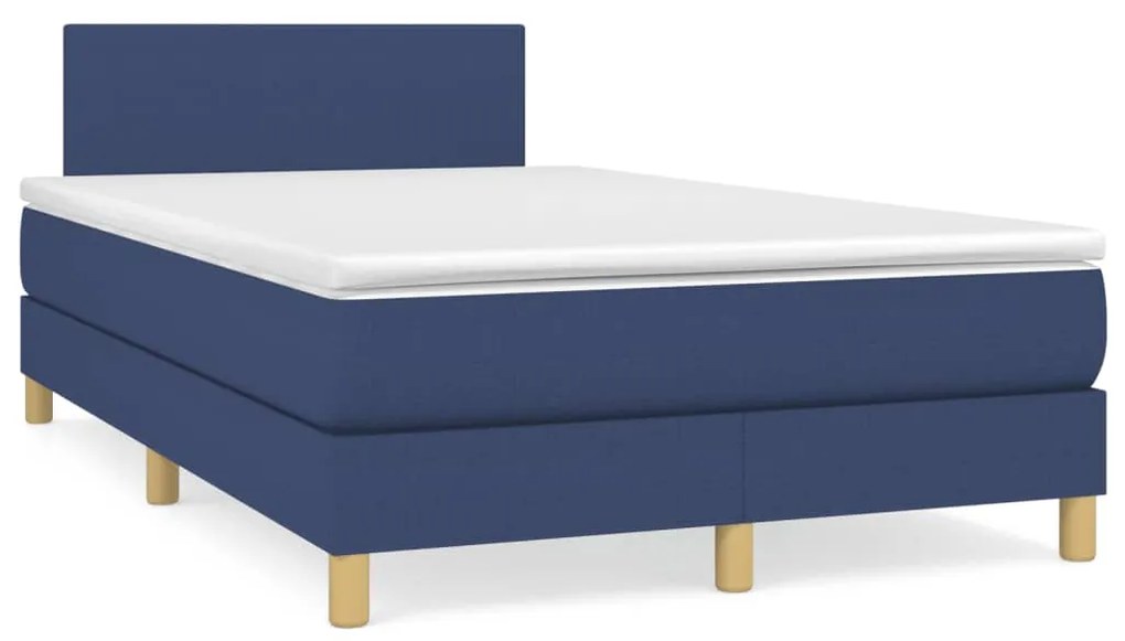 Giroletto A Molle Con Materasso Blu 120x190 Cm İn Tessuto /