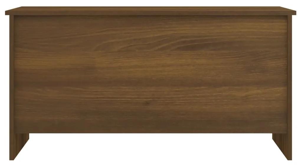 Tavolino rovere marrone 102x55,5x52,5 cm in legno multistrato