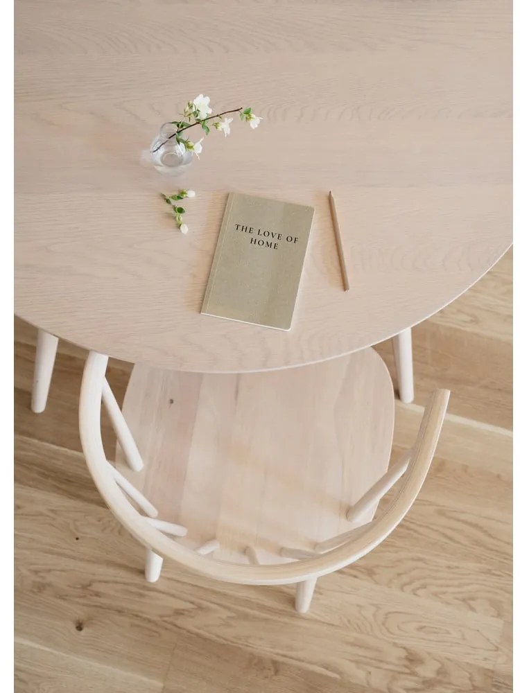 Tavolo da pranzo rotondo con piano in rovere 115x115 cm Yumi - Rowico