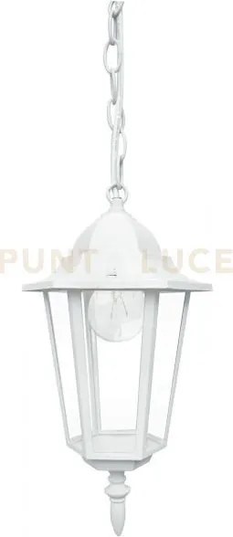 Sospensione milano bianca 1 luce attacco e27 ip44 17x84cm alluminio...