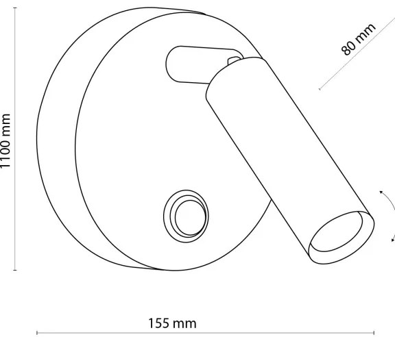 Faretto da parete ENZO 1xG9/8W/230V oro